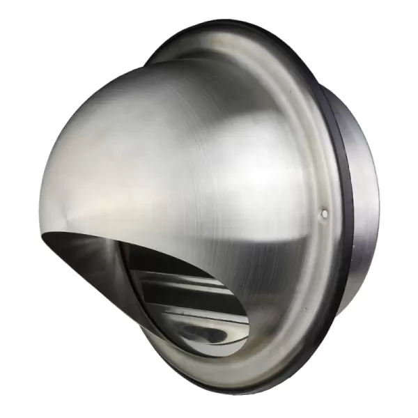 Nerezová větrací mřížka s přírubou, krytem a síťkou Ø 200 mm DALAP 99335