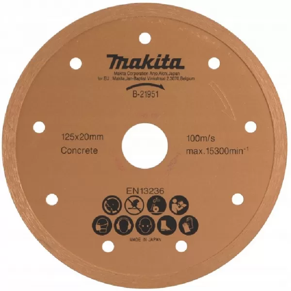 Kotouč řezný diamantový mokrý řez 125x20mm Makita B-21951