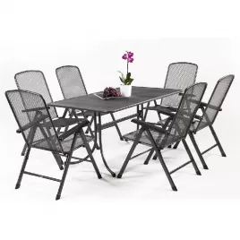 Sestava zahradního nábytku z tahokovu BASANI 6+