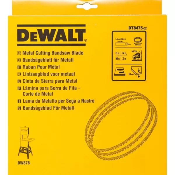 Pilový pás pro DW876 na barevné kovy a plasty vyřezávací 6mm DeWALT DT8475