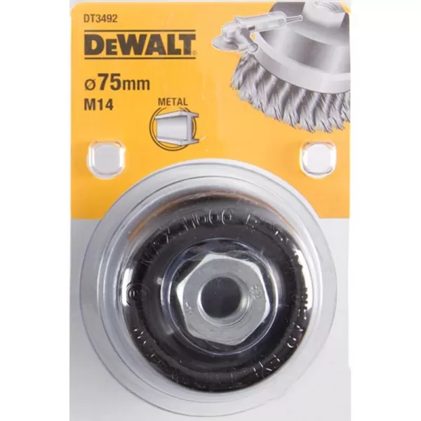 Drôtená kefa s točeným uzlom dĺžka 22 mm priemer 75 mm pre uhlové brúsky DeWALT DT3492