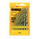 10-ti dílná sada vrtáků do kovu HSS-G DIN 338 DeWALT DT5921