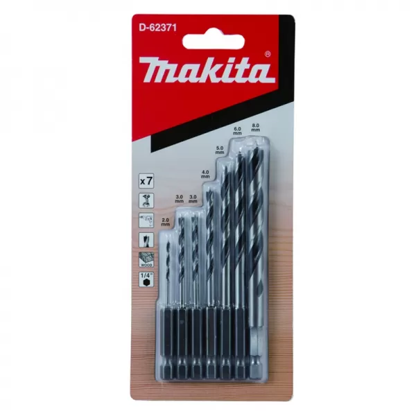 Sada vrtákov do dreva 7 ks Makita D-62371