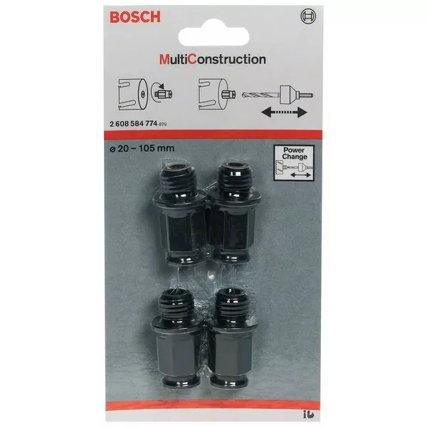Bosch 2608584774 4-dielna sada adaptérov