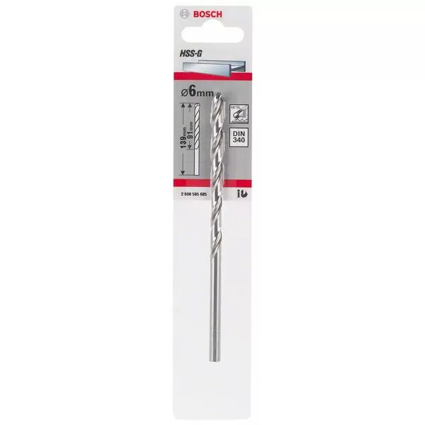 Vrták do kovu HSS-G, DIN 340 8 x 109 x 165 mm Bosch 2608595688
