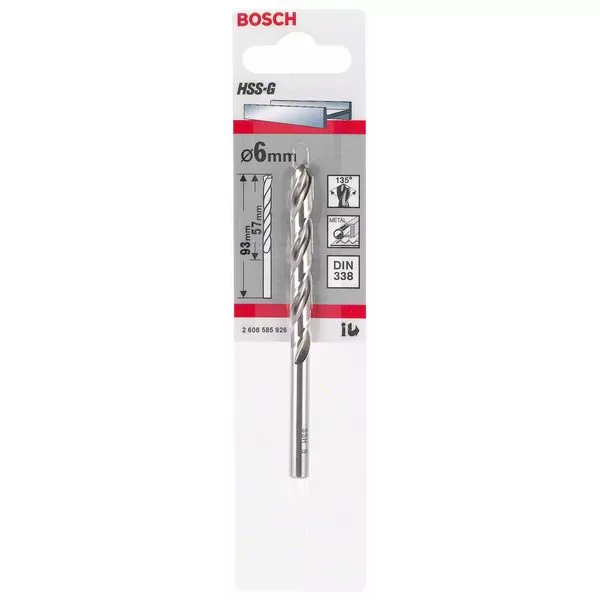 Vrták do kovu HSS-G, Standard 6,5 x 63 x 101 mm Bosch 2608585927