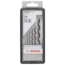 Sada vrtáků do kovu Robust Line HSS-G, 6dílná, 135° 2; 3; 4; 5; 6; 8 mm Bosch 2607010529