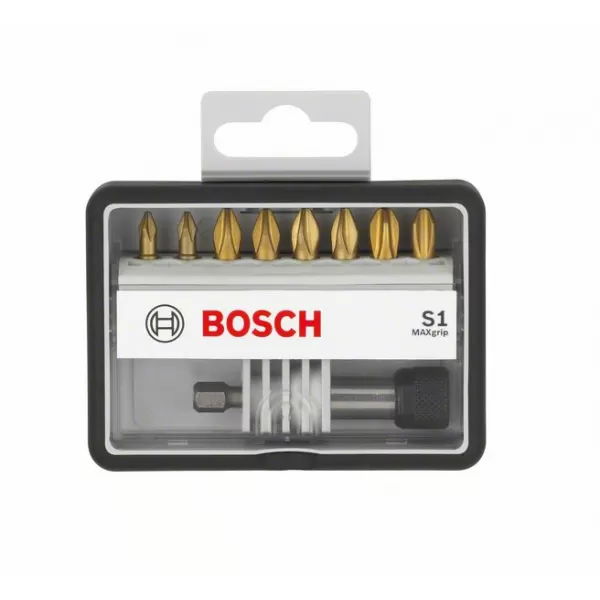 8+1dílná sada šroubovacích bitů Robust Line, S Max Grip 25 mm Bosch 2607002576