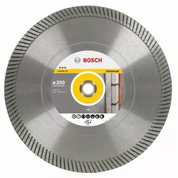 Diamantový dělicí kotouč Best for Universal Turbo 350 x 20/25,4 x 3,2 x 12 mm Bosch 2608602678