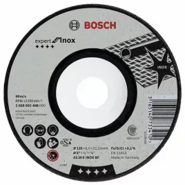 Hrubovací kotouč lomený - Inox AS 30 S INOX BF, 180 mm, 22.23 mm, 6 mm Bosch