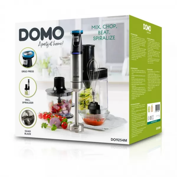 Tyčový mixér se sekáčkem a spiralizérem 4v1 DOMO DO9254M