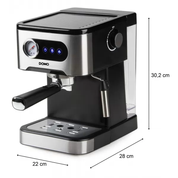 Espresso kávovar pákový - černý - DOMO DO1138K