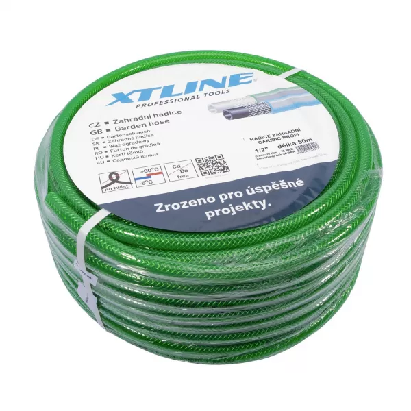 Hadice zahradní zelená PVC 1/2" 20 m balení XTline 3VAL1/220M