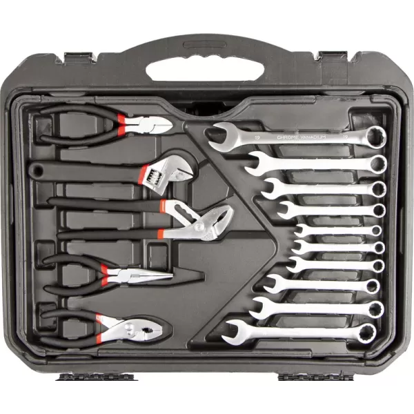 Sada nářadí v plastovém kufru s Gola sadou 1/2" a 1/4" 187 ks AHProfi AH187015