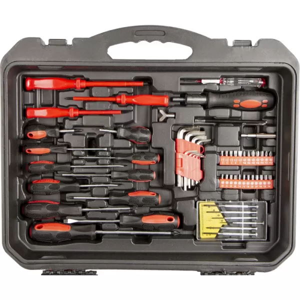 Sada nářadí v plastovém kufru s Gola sadou 1/2" a 1/4" 187 ks AHProfi AH187015