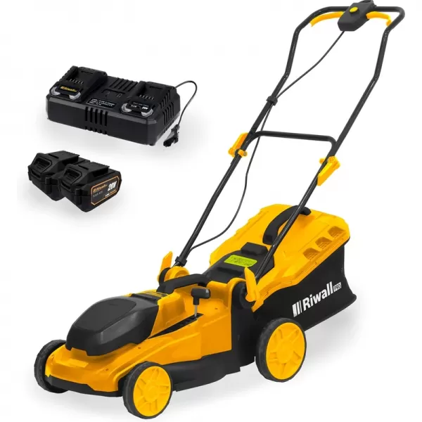 Aku travní sekačka 2x20V 2x4,0Ah Riwall RALM 4020i SET