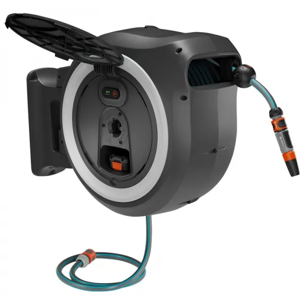 Aku nástěnný box na hadici PowerRoll XL 35 m, bílý - bez aku Gardena 18642-55