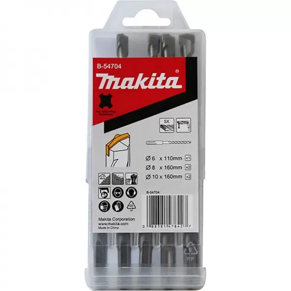Makita B-54710 5-dielna sada vrtákov SDS-plus