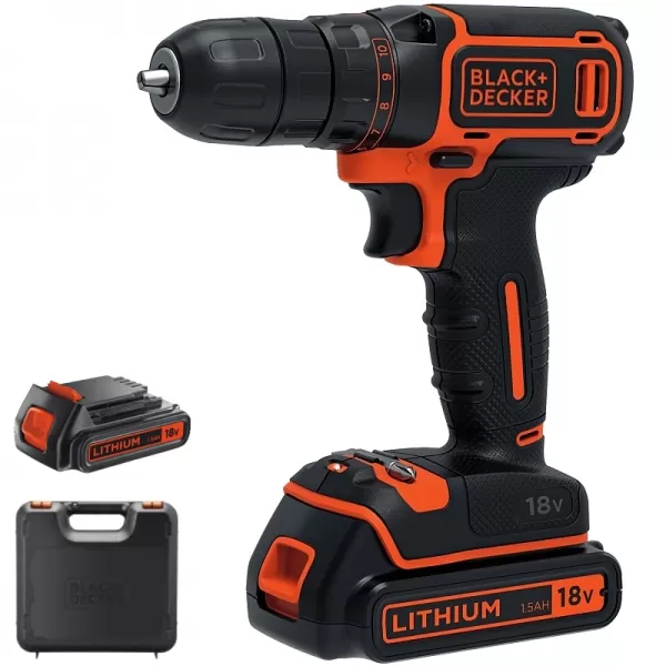 Aku vrtačka 18V 2x1,5 Ah Black&Decker BDCDC18K1B