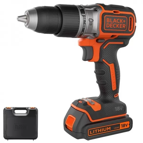 Příklepová dvourychlostní aku vrtačka 18V 1,5Ah Black&Decker BL188K