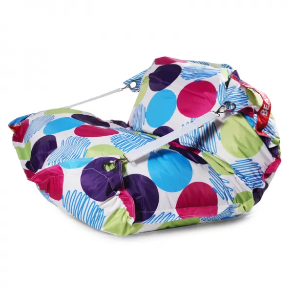 Dizajnový sedací vak 189x140 Buble s popruhmi BeanBag