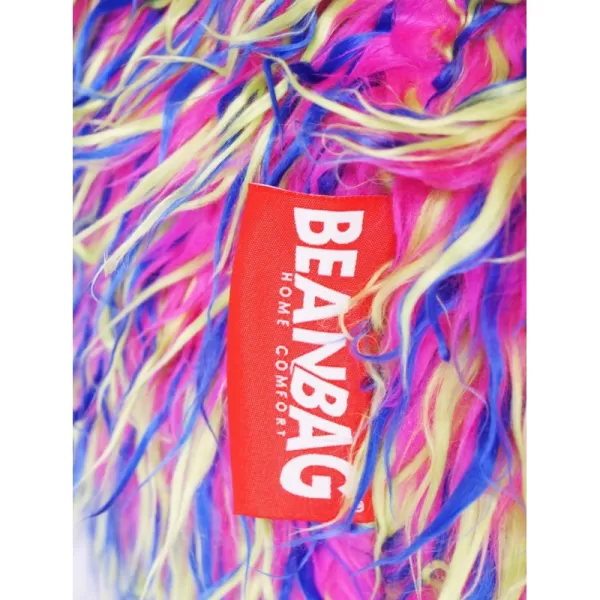 Sedací vak Shaggy Multicolor yellow-pink-blue BeanBag