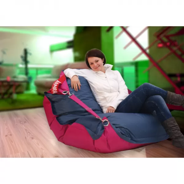 Sedací vak 189x140 duo ružový - rifle BeanBag