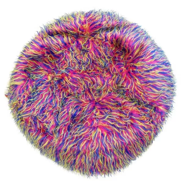 Sedací vak Shaggy Multicolor yellow-pink-blue BeanBag