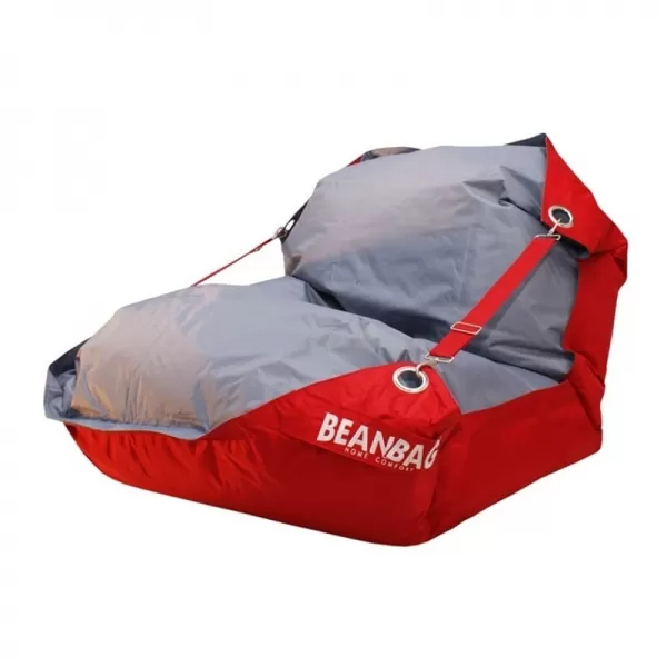 Sedací vak 189x140 duo scarlet rose - gray BeanBag