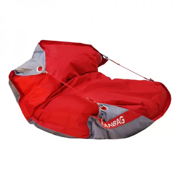 Sedací vak 189x140 duo scarlet rose - gray BeanBag