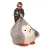 Skladovací vak tučňák Tuky, bílá/šedá BeanBag