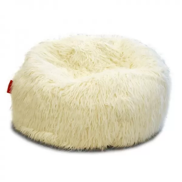 Sedací vak Shaggy White BeanBag