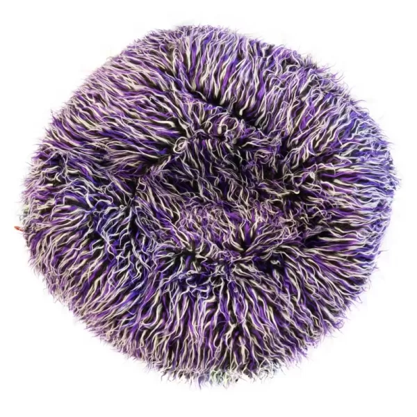 Sedací vak Shaggy Multicolor white-black-purple BeanBag