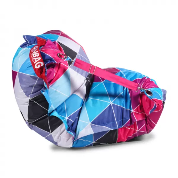 Designový sedací vak 189x140 Triangle 2 s popruhy BeanBag