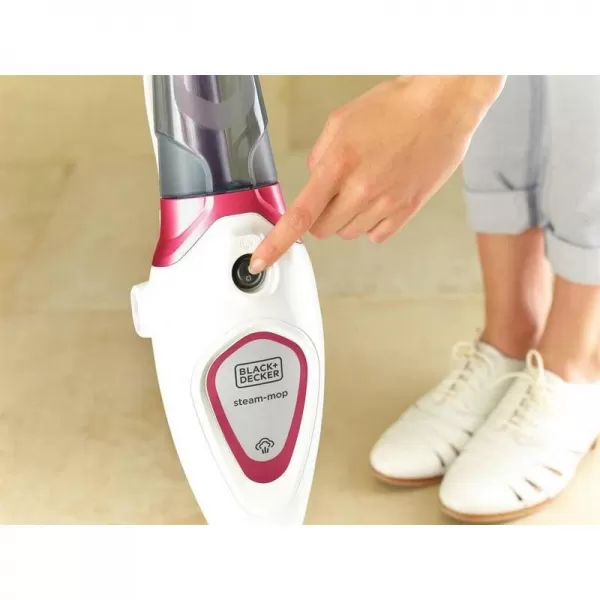 Parní mop 1600W Autoselect 2v1 bílý/červený Black&Decker BDS1616R