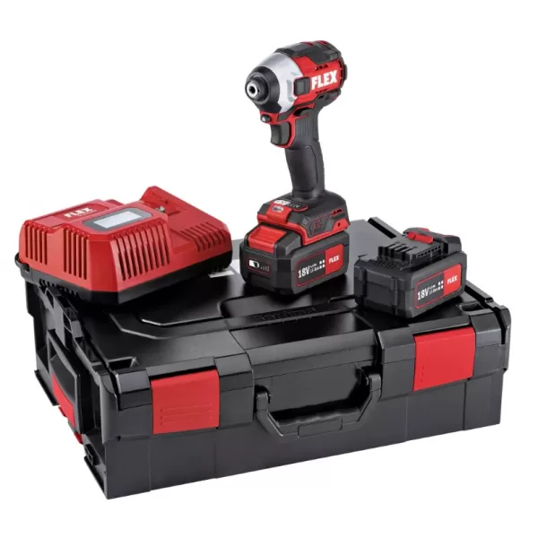 Aku rázový utahovák 18V/2x 5,0 Ah ID 1/4" 18.0-EC HD/5.0 Set Flex 520771
