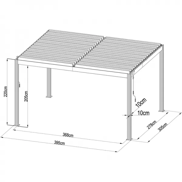 Bioklimatická pergola 4x3 m G21 Austin