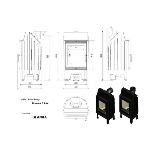 Krbová vložka KRATKI BLANKA 8