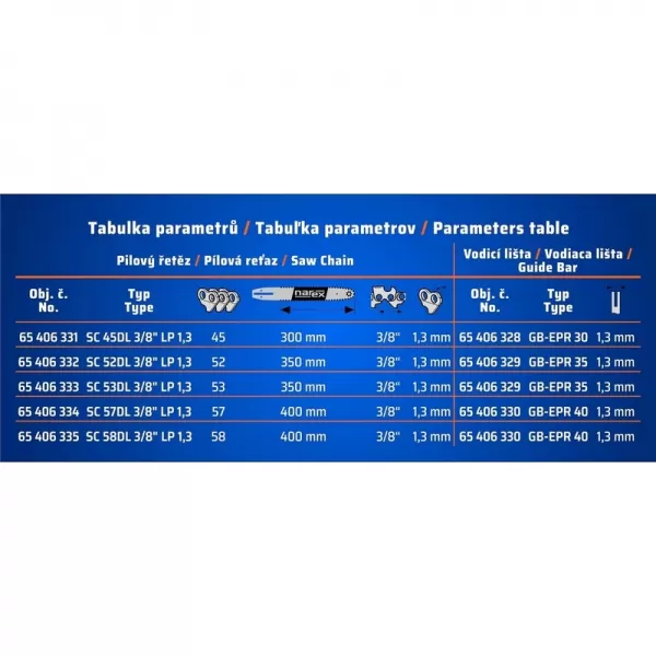 Aku řetězová pila 2x20V/bez aku CPR 350 Basic box Narex Camouflage 65406393