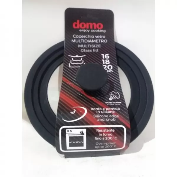 Skleněná poklice univerzální 22-26cm DOMO D00WS2226