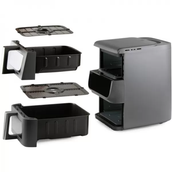 Vertikální dvojitá horkovzdušná fritéza 3,5+6,5 l - DOMO DO550FR