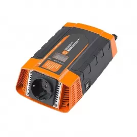 Napěťový měnič Carspa PID400-12, 12V/230V+USB 400W, modifikovaná sinus, digitální display, vhodný do auta