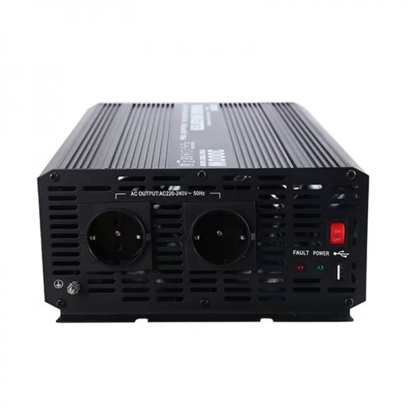 Napěťový měnič Carspa CAR3KU-24 24V/230V + USB 3000W, modifikovaná sinus