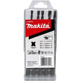 Sada 5ks vrtáků SDS-plus Makita D-58914