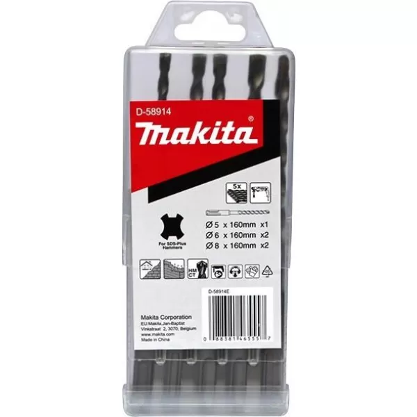 Sada 5ks vrtáků SDS-plus Makita D-58914