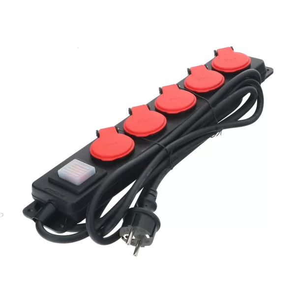 Predlžovací kábel 3m, 5z, vypínač, ochrana Draumet D346-05