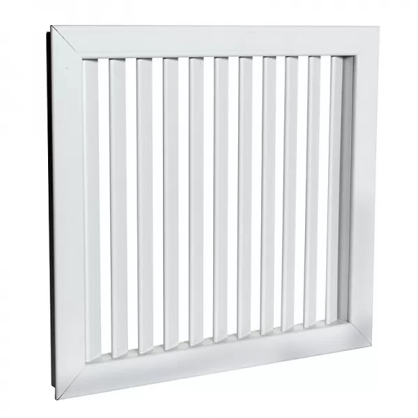 Plastová mřížka s pevnou horizontální žaluzií 214 x 392 mm, bílá DALAP GPV 400x200