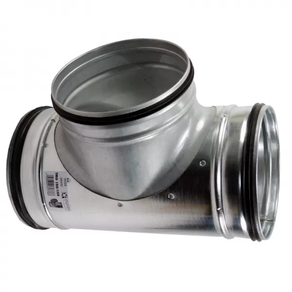 "T" odbočka pozinkovaná 90° s těsnící gumou, 400 / 400 / 315 mm DALAP TM-O 400/315