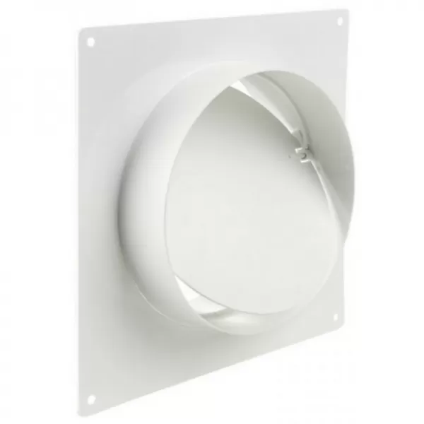 Spojka vnitřní 100 mm s montážním rámečem 150 x 134 mm a zpětnou klapkou DALAP 1511