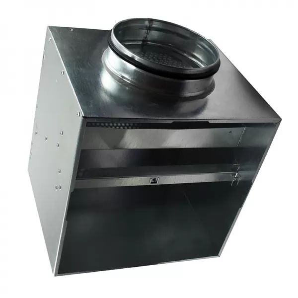 Připojovací box o rozměru 570 x 570 mm a s přírubou, 250 mm DALAP PLENUM BOX 250/570